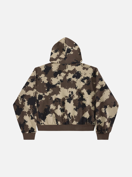 Aelfric Eden Boxy CAMO Zip Up Hoodie