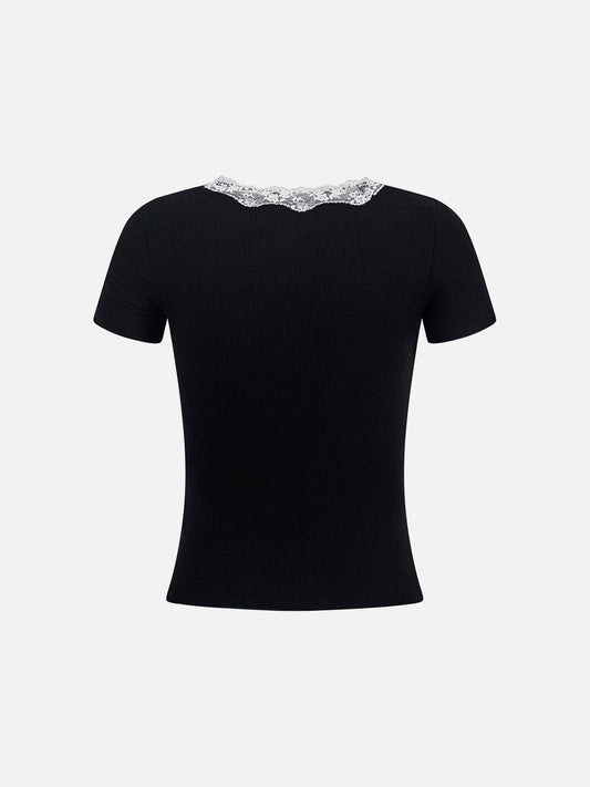 Aelfric Eden Lace Ribbon Trim Baby Tee