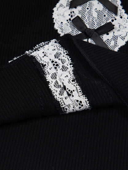Aelfric Eden Lace Ribbon Trim Baby Tee