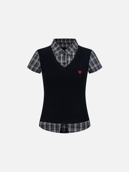 Aelfric Eden Layered Plaid Shirt Tee