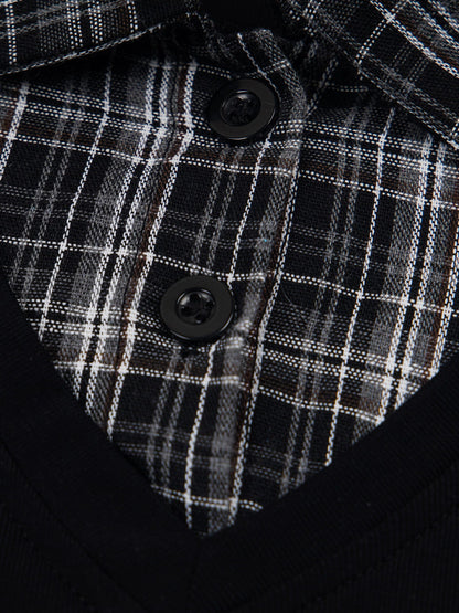 Aelfric Eden Layered Plaid Shirt Tee