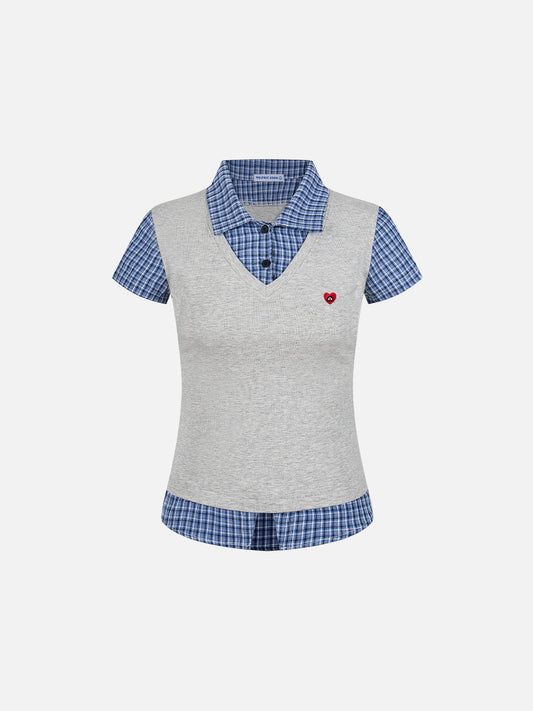 Aelfric Eden Layered Plaid Shirt Tee