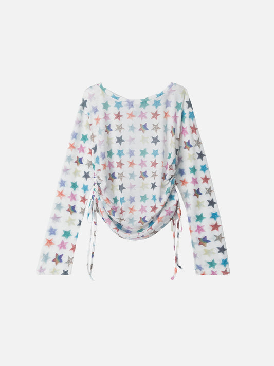Aelfric Eden Star Ruched Long Sleeve Tee