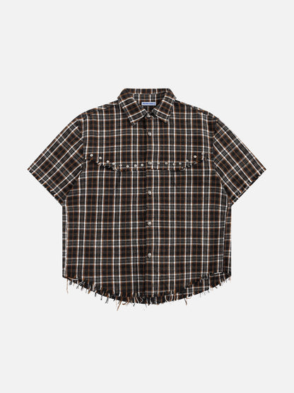 Aelfric Eden Boxy Plaid Short Sleeve Shirt
