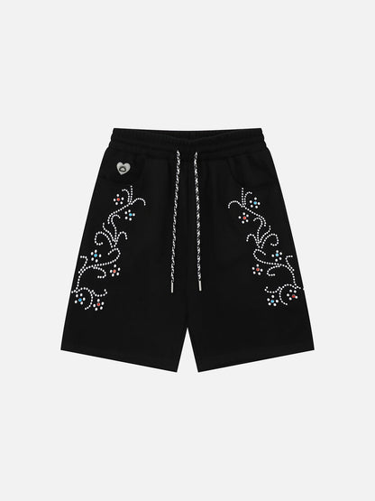 Aelfric Eden Rhinestone Floral Shorts
