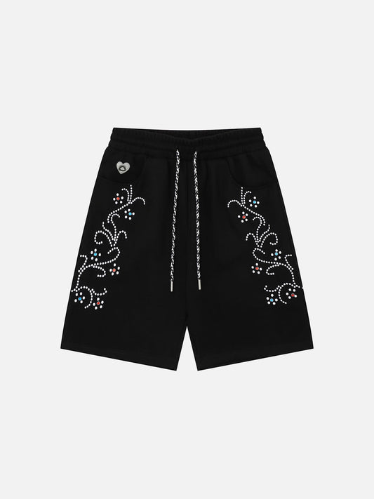 Aelfric Eden Rhinestone Floral Shorts