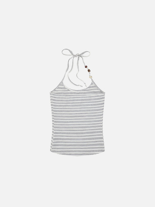 Aelfric Eden Beaded Striped Halter Top
