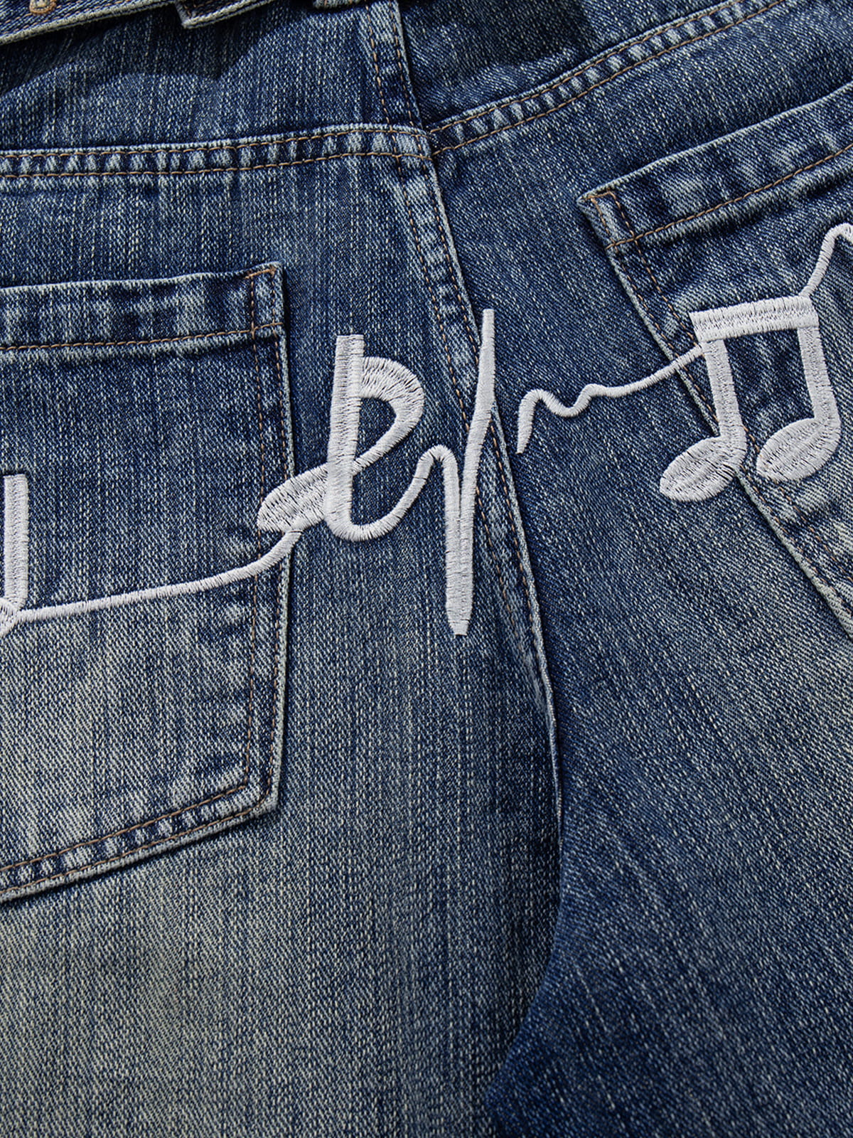 Aelfric Eden Embroidery Washed Longline Jorts