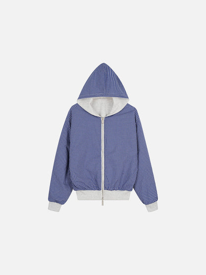 Aelfric Eden Reversible Plaid Zip Up Hoodie