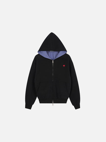 Aelfric Eden Reversible Plaid Zip Up Hoodie