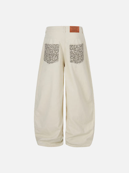 Aelfric Eden Leopard Pocket Baggy Barrel Pants