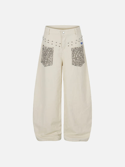 Aelfric Eden Leopard Pocket Baggy Barrel Pants