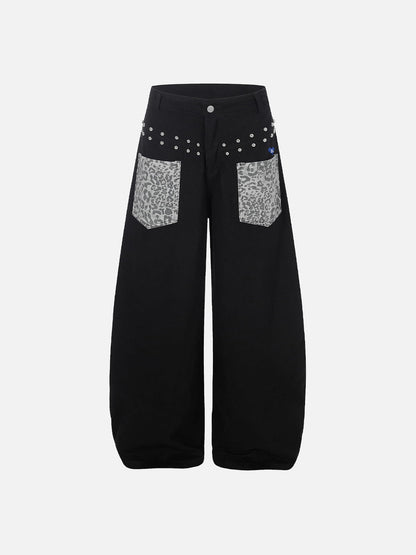 Aelfric Eden Leopard Pocket Baggy Barrel Pants