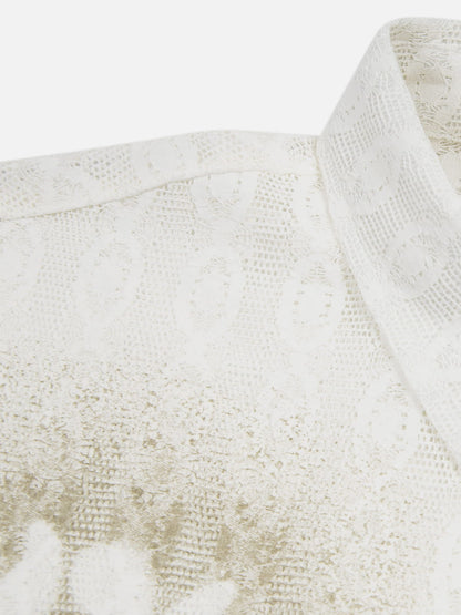 Aelfric Eden Openwork Floral Short Sleeve Shirt