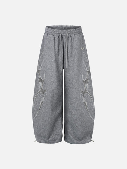Aelfric Eden Rhinestone Thorn Baggy Barrel Sweatpants