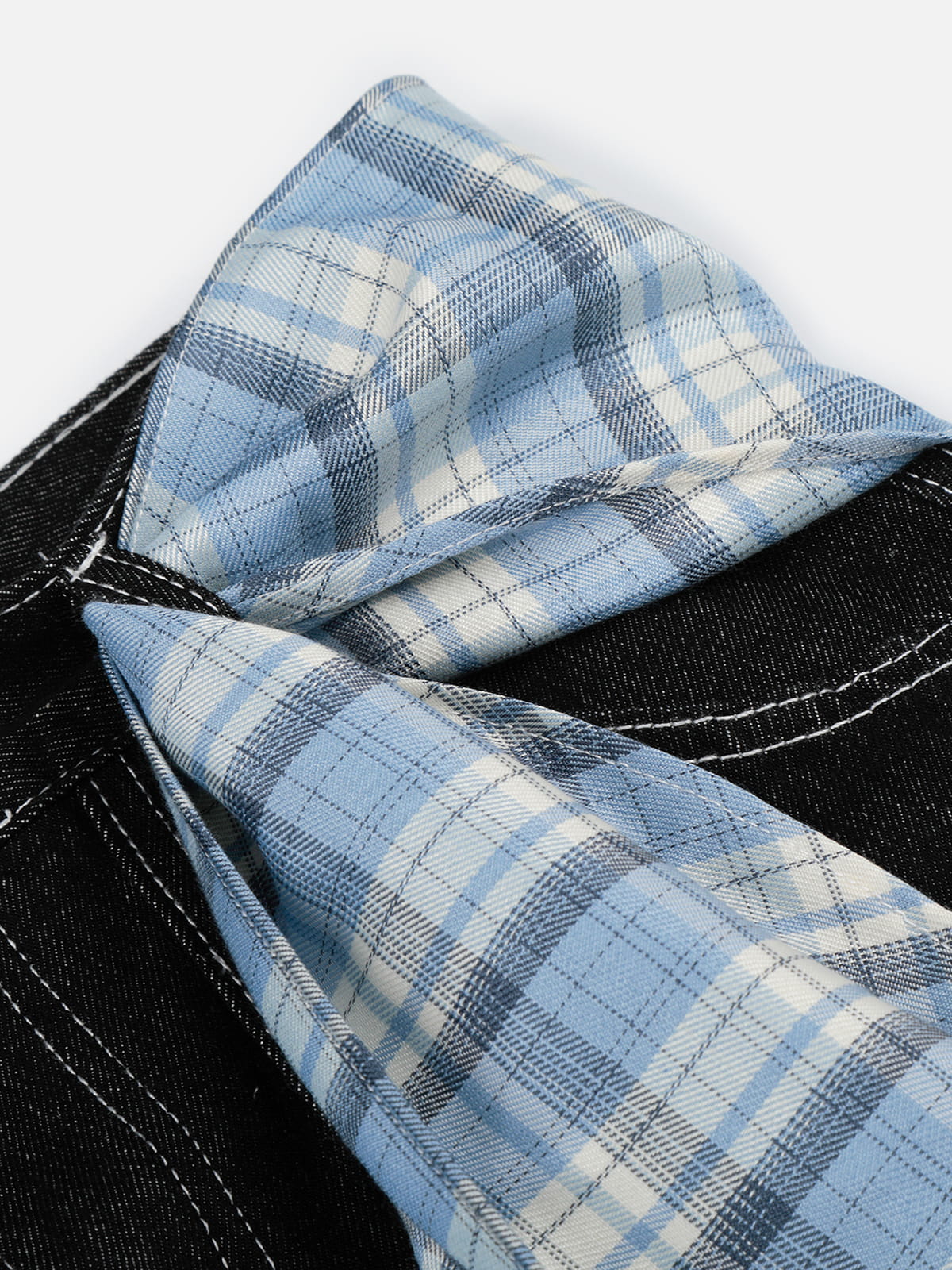 Aelfric Eden Plaid Tie Baggy Barrel Jeans