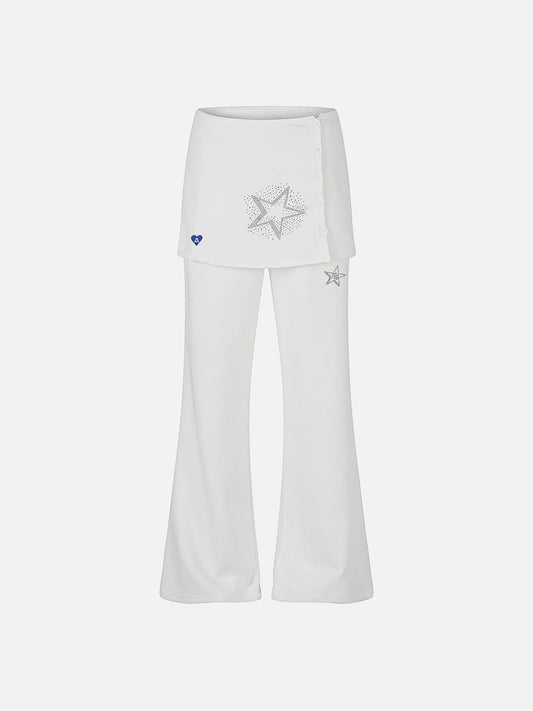 Aelfric Eden Rhinestone Star Skirt Bootcut Pants