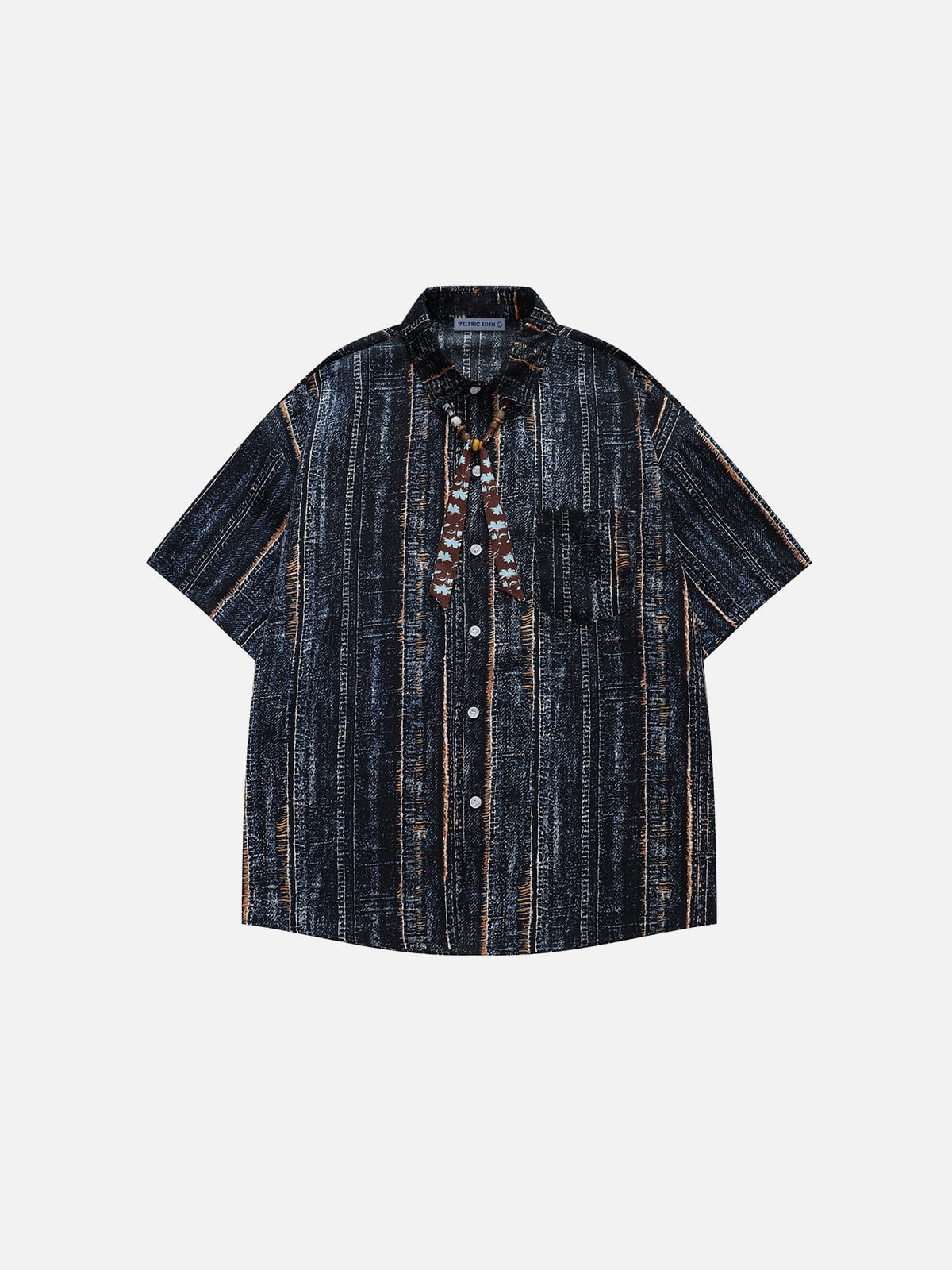Aelfric Eden Jacquard Stripe Short Sleeve Shirt