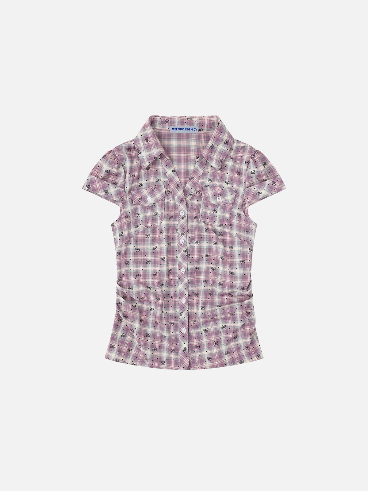 Aelfric Eden Bow Plaid Short Sleeve Shirt