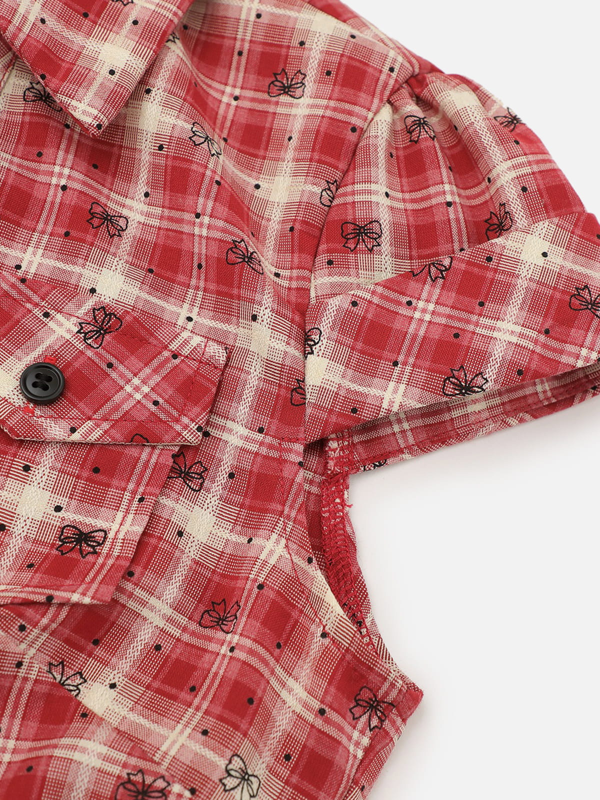 Aelfric Eden Bow Plaid Short Sleeve Shirt