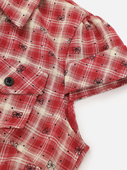 Aelfric Eden Bow Plaid Short Sleeve Shirt