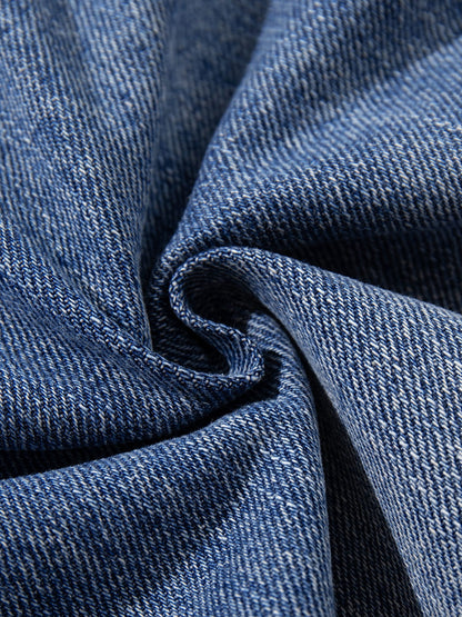 Aelfric Eden Ribbed Waist Embroidery Baggy Barrel Jeans