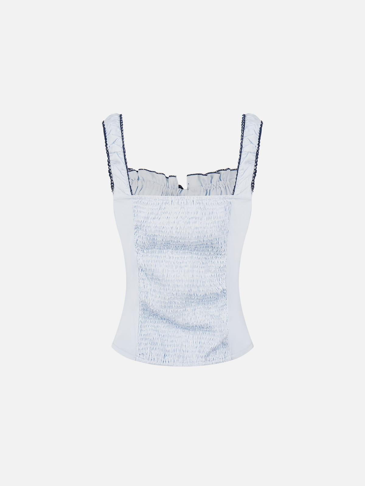 Aelfric Eden Ruched Lace-Up Tank Top