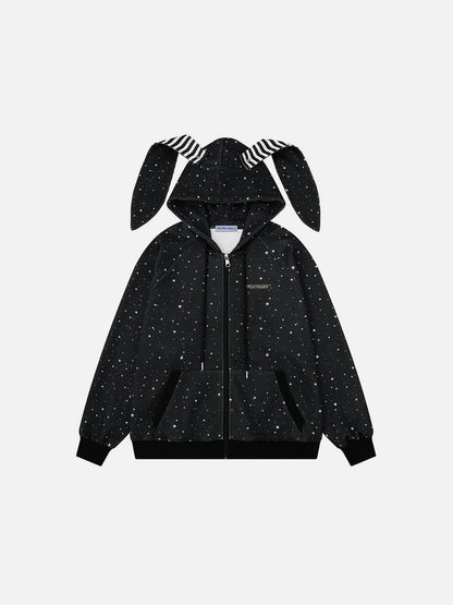 Aelfric Eden Bunny Ear Zip Up Hoodie