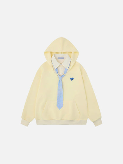 Aelfric Eden Tie Layered Pullover Hoodie