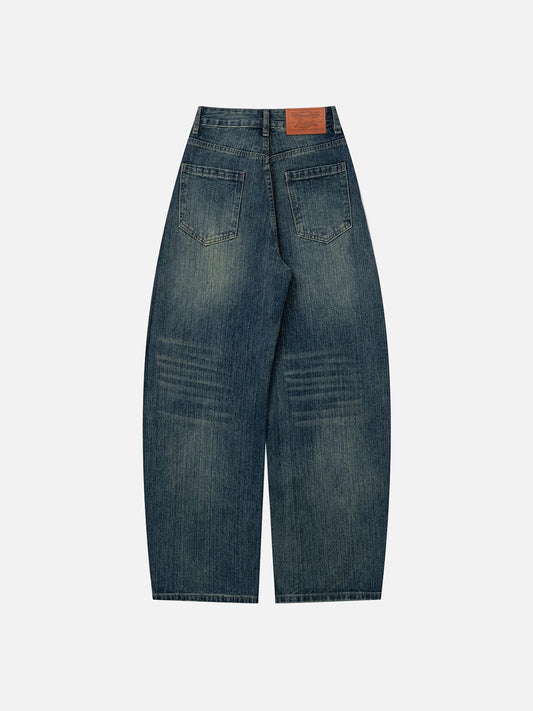 Aelfric Eden Print Washed Baggy Barrel Jeans