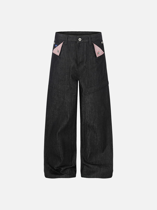 Aelfric Eden Striped Flap Pocket Jeans