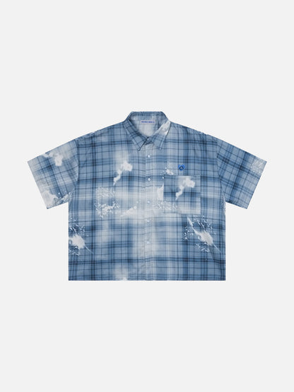 Aelfric Eden Boxy Splash Plaid Short Sleeve Shirt