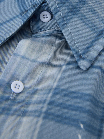 Aelfric Eden Boxy Splash Plaid Short Sleeve Shirt