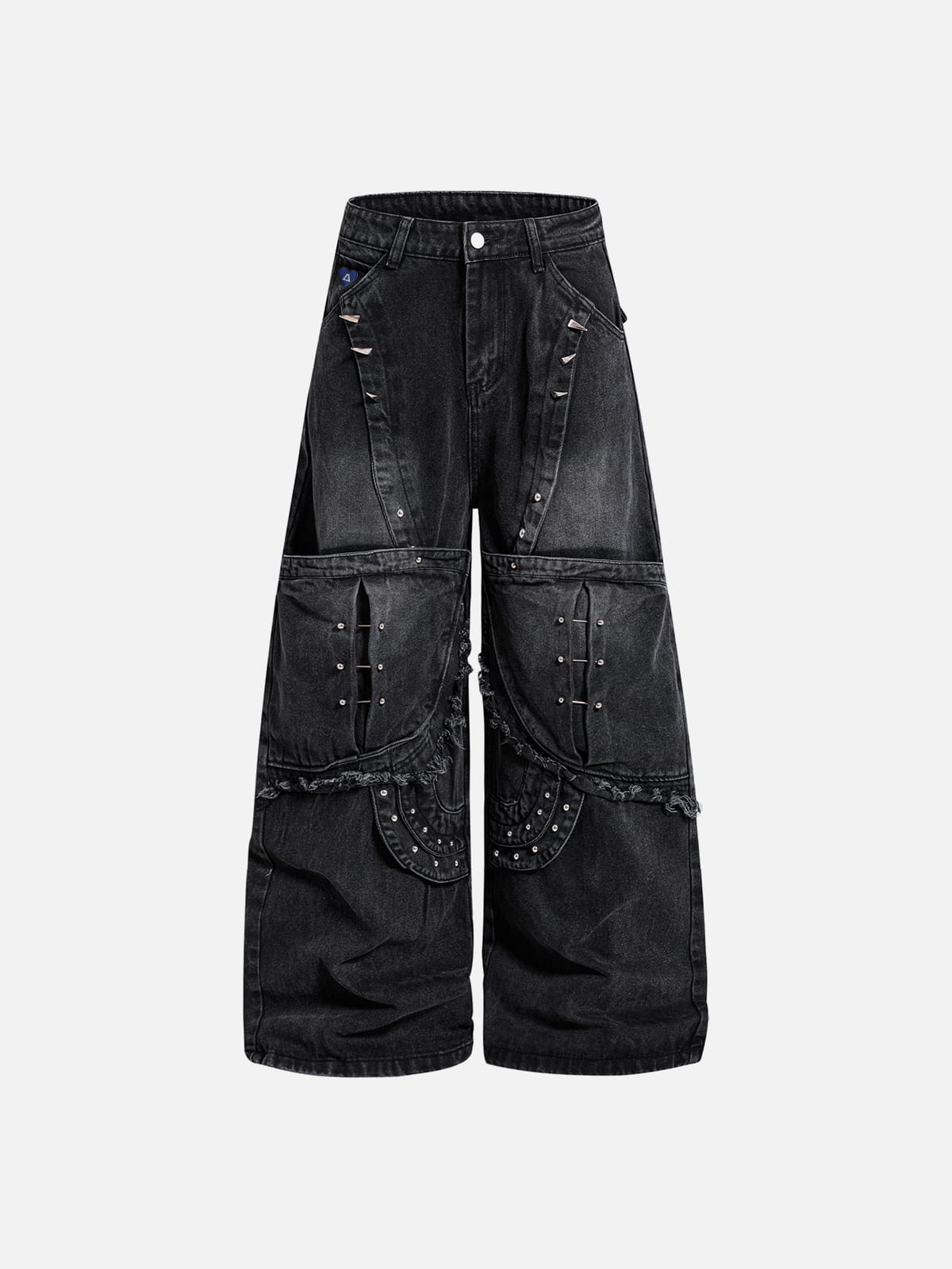 Aelfric Eden Studded Distressed Baggy Jeans