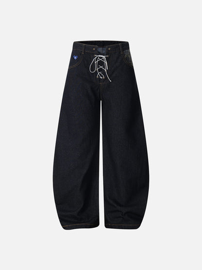 Aelfric Eden Lace-Up Baggy Barrel Jeans
