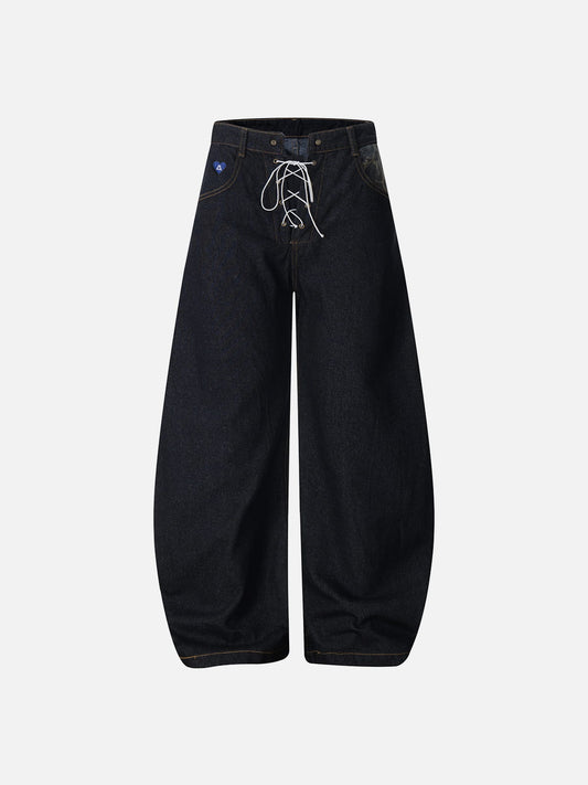 Aelfric Eden Lace-Up Baggy Barrel Jeans