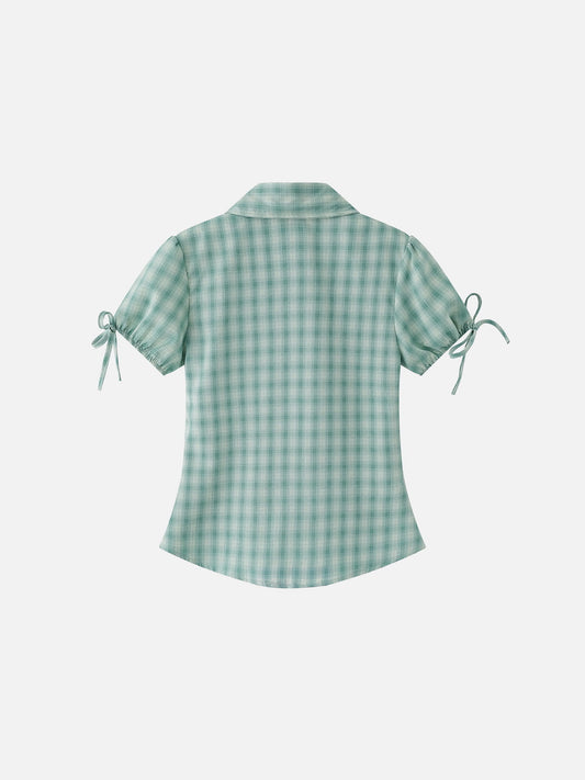 Aelfric Eden Plaid Cat Short Sleeve Shirt