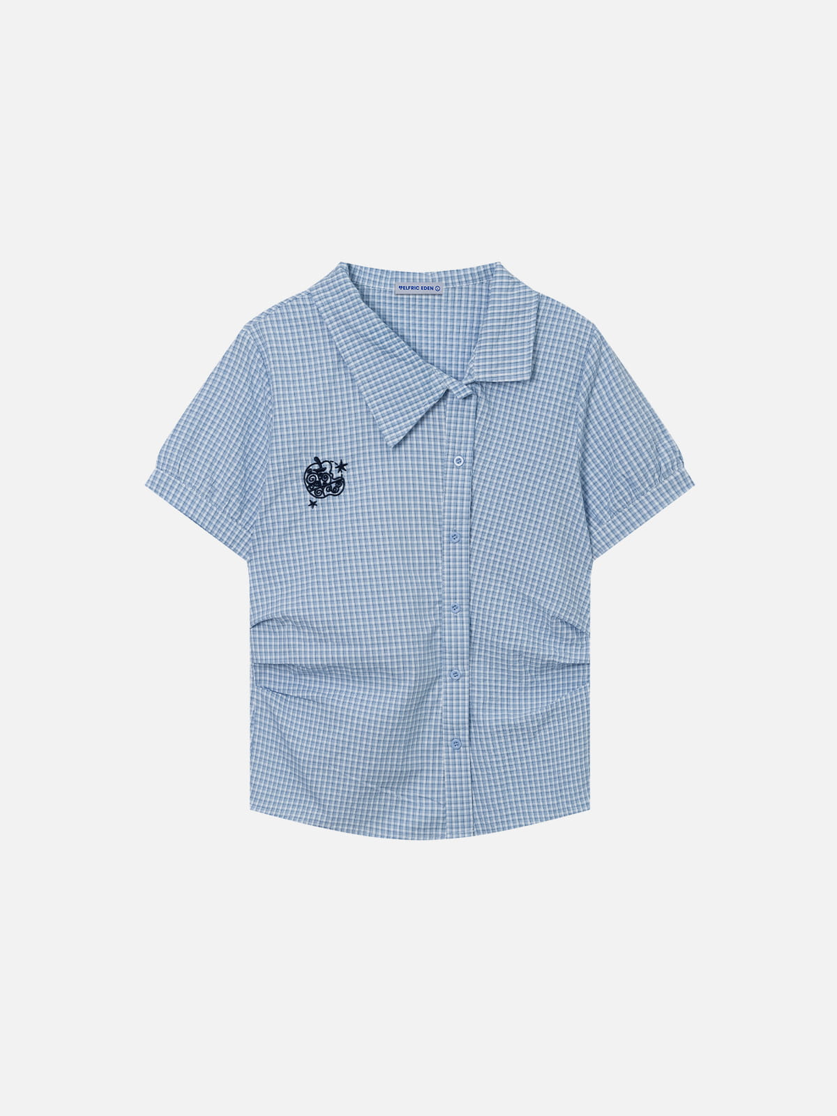 Aelfric Eden Embroidered Plaid Short Sleeve Shirt