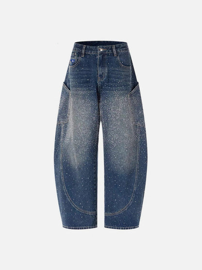Aelfric Eden Rhinestone Baggy Barrel Jeans