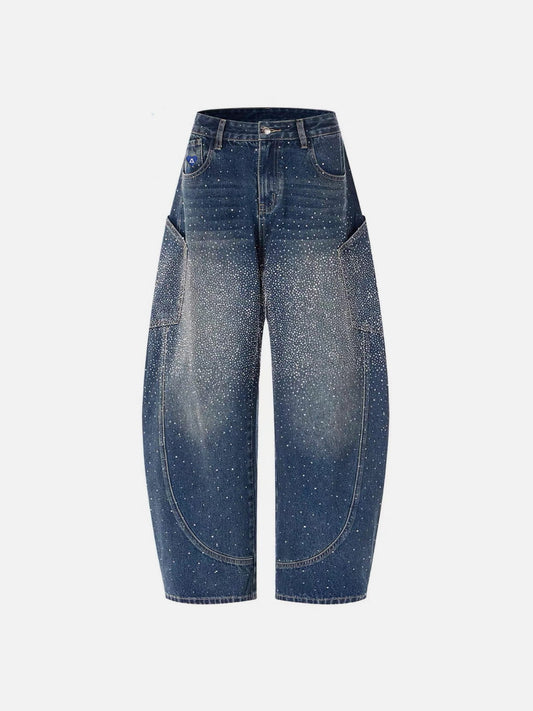 Aelfric Eden Rhinestone Baggy Barrel Jeans