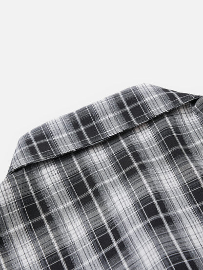 Aelfric Eden Plaid Ruffle Short Sleeve Shirt