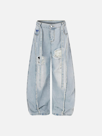 Aelfric Eden Ripped Seam Baggy Barrel Jeans