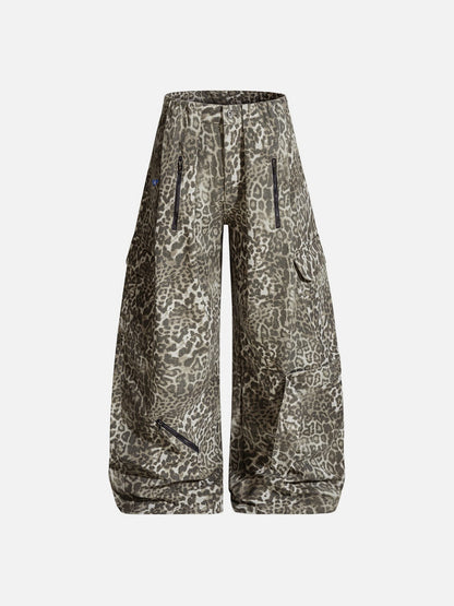 Aelfric Eden Leopard Baggy  Barrel Jeans