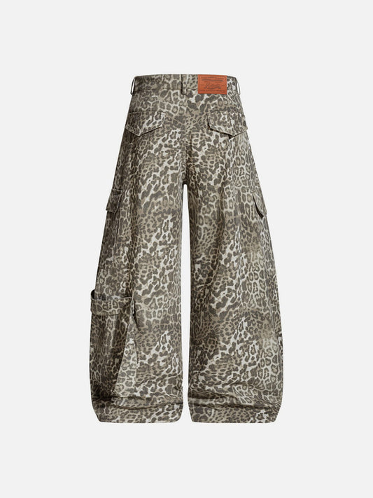 Aelfric Eden Leopard Baggy  Barrel Jeans