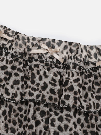 Aelfric Eden Leopard Ruffle Skirt