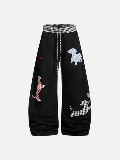 Aelfric Eden Plaid Dog Baggy Barrel Sweatpants