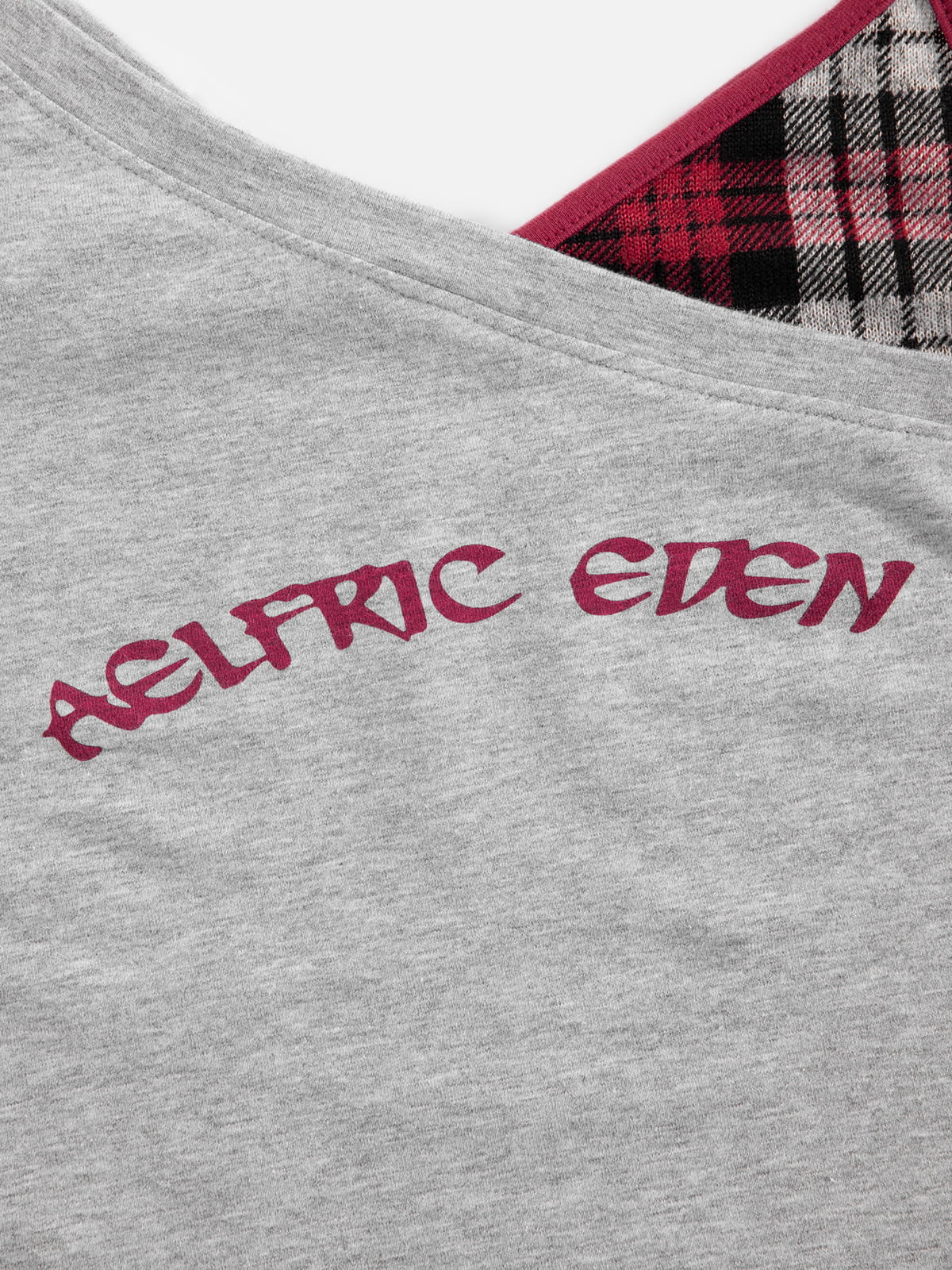[Pre-Order] Aelfric Eden Plaid Layered Cami Top