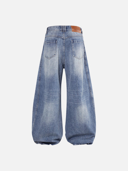Aelfric Eden Washed Panel Baggy Barrel Jeans