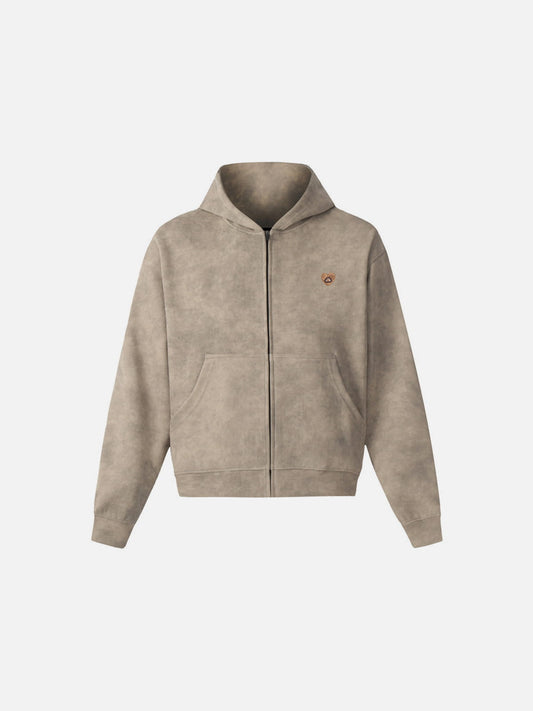 Aelfric Eden Boxy Washed Zip Up Hoodie