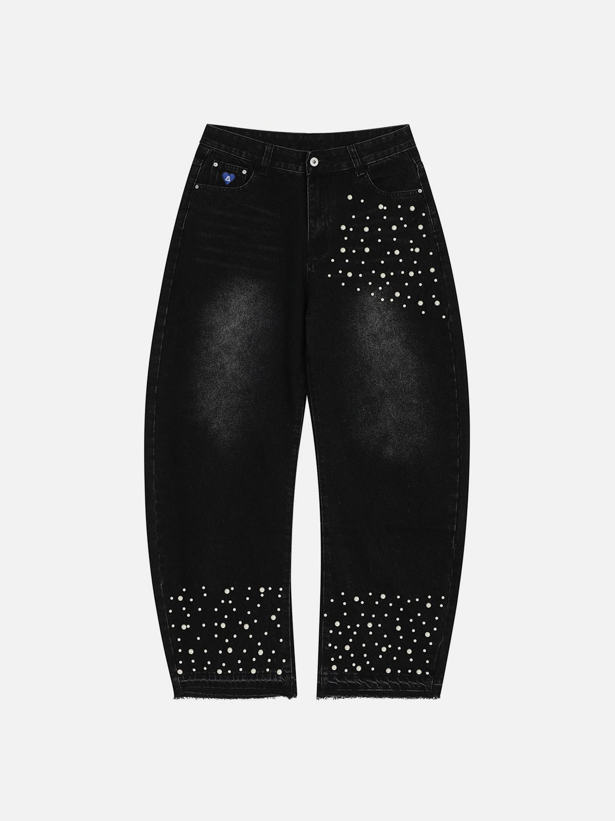 Aelfric Eden Pearl Embellished Baggy Barrel Jeans